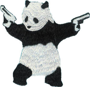 Panda w/ Gun 3.25"x3.25" Patch - 3 pc prepack
