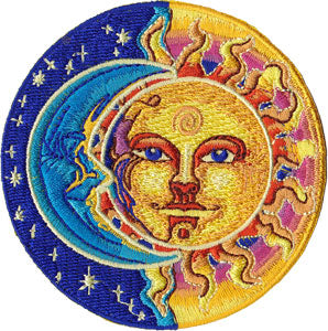Stars, Moon  Sun 3.25" Round Patch - 3 pc prepack