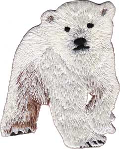 Polar Bear Cub 2.75"x3.5" Patch - 3 pc prepack