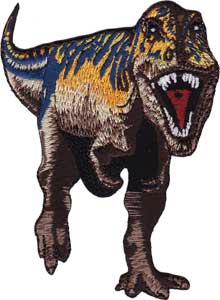 Purple  Brown T-Rex 4.5"x3.25" Patch - 3 pc prepack