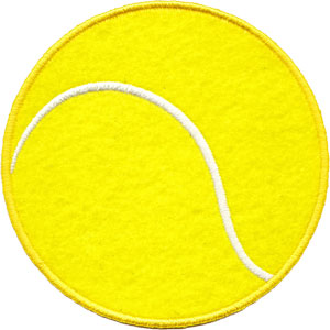 Tennis Ball 3" Round Patch - 3 pc prepack