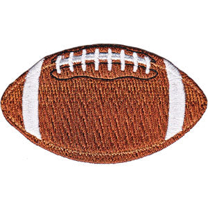 Football 3"x1.75" Patch - 3 pc prepack