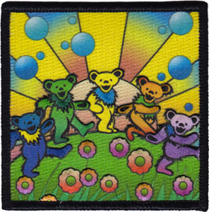 Grateful Dead Bear Utopia 3"x3" Patch - 3 pc prepack