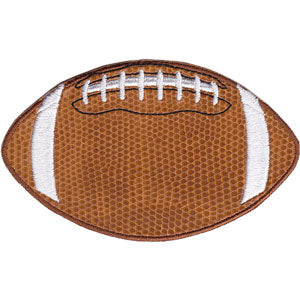 Pleather Football 4"x2.5" Patch - 3 pc prepack