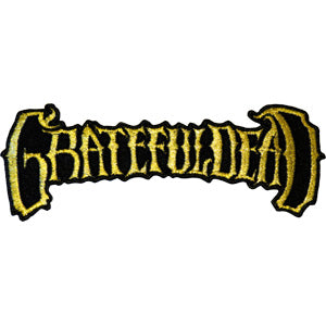 Grateful Dead Gold 50th Anniversary Logo 5.25"x1.7" Patch - 3 pc prepack