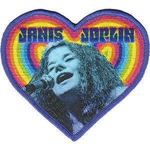 Janis Joplin Heart 4"x3.5" Patch - 3 pc prepack