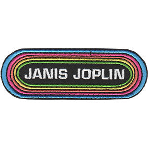 Janis Joplin Rainbow 4"x1.4" Patch - 3 pc prepack