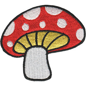 Red Mushroom w/ White Spots 2.8"x2.5" Patch - 3 pc prepack