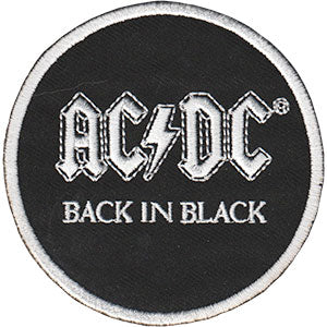 AC/DC Back in Black 3" Round Patch - 3 pc prepack