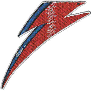 David Bowie Bolt 3.75"x3.75" Glitter Patch - 3 pc prepack