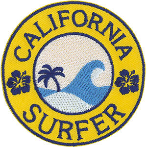 California Surfer 3" Round Patch - 3 pc prepack