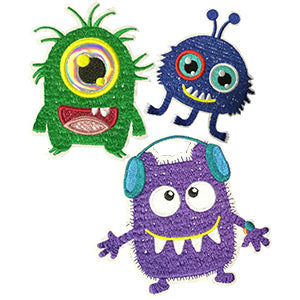 Monsters 3 Pack (P-5041, P-5042, P-5043) Patch Set - 3 pc prepack