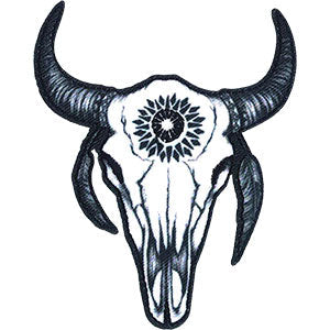 Sacred Bull Skull 3"x3.75" Patch - 3 pc prepack