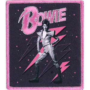 David Bowie Pink Bolts 3.3"x3.8" Patch - 3 pc prepack