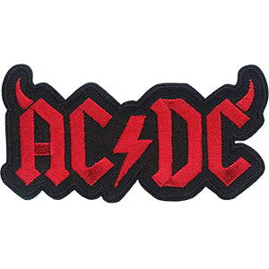 AC/DC Logo w/ Horns 3.7"x2" Patch - 3 pc prepack