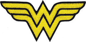 DC Comics Originals Wonder Woman Logo 4"x2" Patch - 3 pc prepack