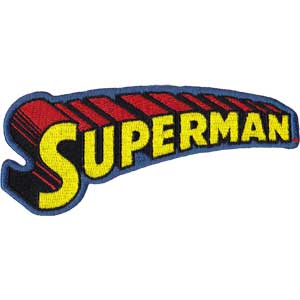 DC Comics Originals Superman Text Logo 4.5"x2" Patch - 3 pc prepack