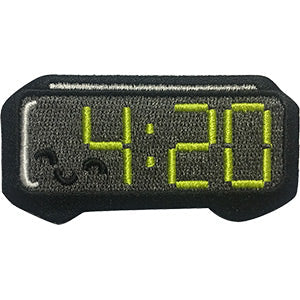 420 Alarm Clock 3"x1.5" Patch - 3 pc prepack