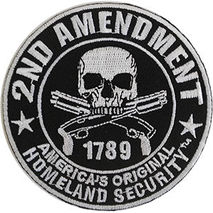 2nd Amendment Homeland Security 3.25" Round Patch - 3 pc prepack