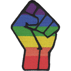 LGBTQ+ Protest Fist 2.8"x4" Patch - 3 pc prepack