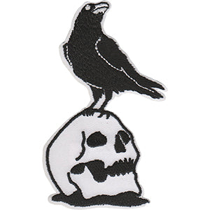 JSX Raven On Skull 2.25"x3.75" Patch - 3 pc prepack
