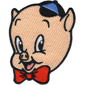 Looney Tunes Porky Pig Smile 2.7"x3.3" Patch - 3 pc prepack