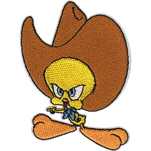 Looney Tunes Tweety Bird Cowboy 2.6"x3.5" Patch - 3 pc prepack