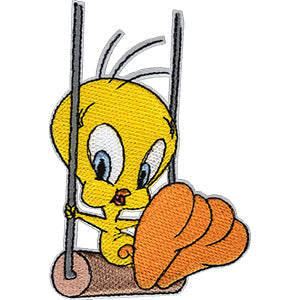 Looney Tunes Tweety Bird Swing 2.7"x4" Patch - 3 pc prepack