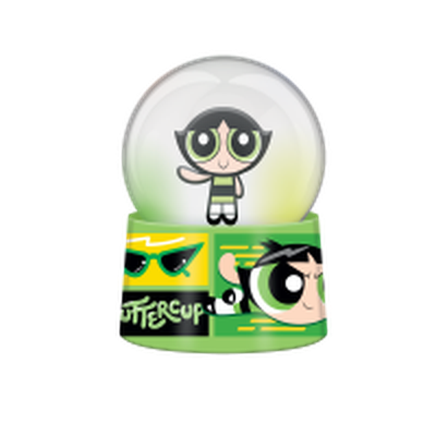 Powerpuff Girls Buttercup Comic Panels Boxed  45mm Light Up Snow Globe – 24 pc ppk ($5.00 each)