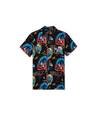 Thumbnail for Street Art Viscose Button-Down Short Sleeve Shirt
