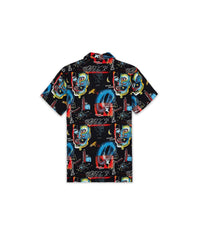 Thumbnail for Street Art Viscose Button-Down Short Sleeve Shirt
