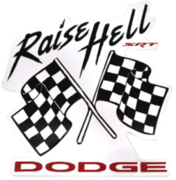 14.85” x 16.78” - RAISE HELL - SHAPED AND EMBOSSED METAL SIGN - (2 PC PREPACK - $9.00 EACH)