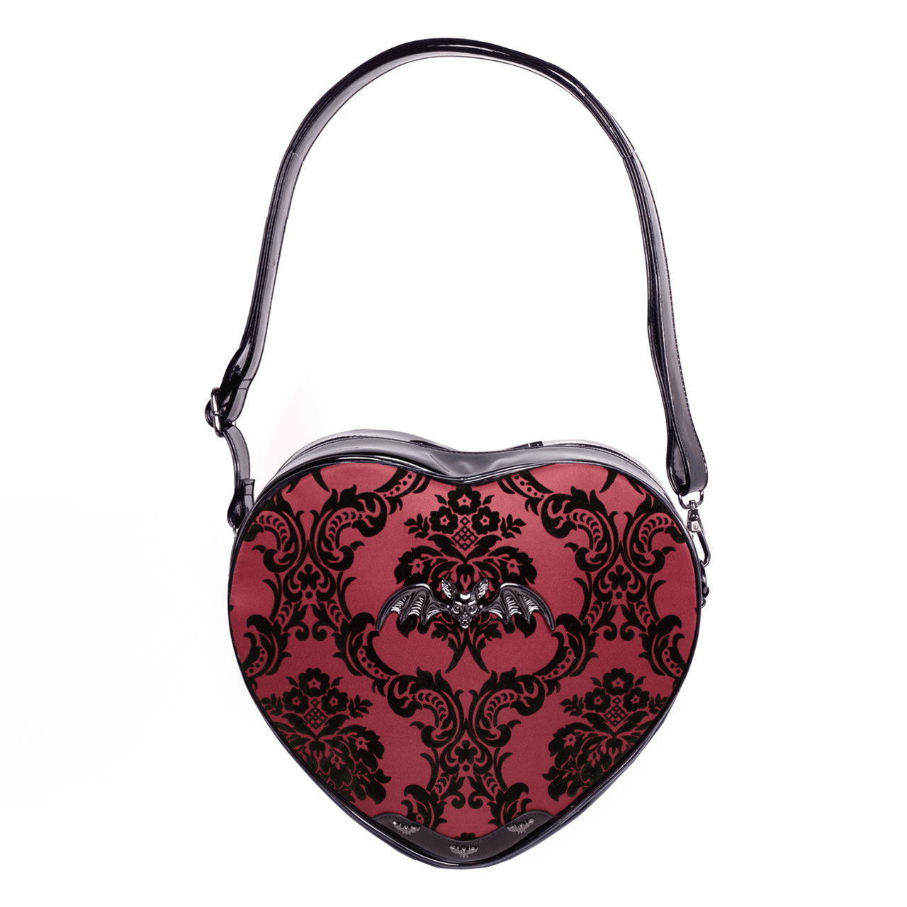 Damask Heart Shoulderbag in Red