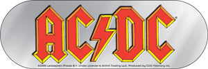 AC/DC Logo 6"x2" Sticker - 6 pc prepack