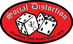 Social Distortion Dice 5"x3" Sticker - 6 pc prepack