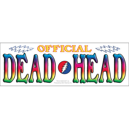 Grateful Dead Official Dead Head 6"x2" Sticker - 6 pc prepack
