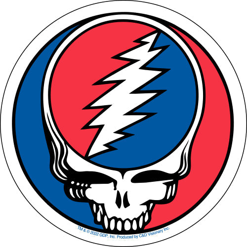 Grateful Dead Steal Your Face 5" Round Sticker - 6 pc prepack