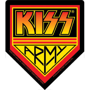 KISS Army 3.4"x3.8" Sticker - 6 pc prepack