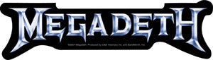 Megadeth Logo 6"x1.6" Sticker - 6 pc prepack