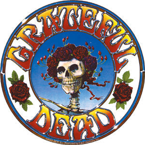 Grateful Dead Skull  Roses Logo 5" Round Sticker - 6 pc prepack