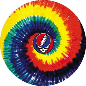Grateful Dead Steal Your Face Swirl 3" Round Sticker - 6 pc prepack