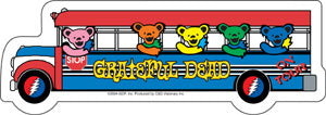 Grateful Dead Bus 7.75"x2.75" Sticker - 6 pc prepack