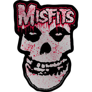 Misfits Logo  Skull 3.6"x5.1" Chrome Sticker - 6 pc prepack