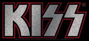KISS Logo 6"x2.75" Glitter Sticker - 6 pc prepack