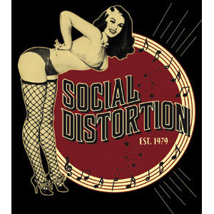 Social Distortion Burlesque 4"x4.5" Sticker - 6 pc prepack