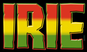 Irie 4.1"x2.5" Sticker - 6 pc prepack