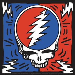 Grateful Dead Steal Your Face Bolts 4"x4" Sticker - 6 pc prepack