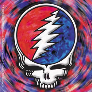 Grateful Dead Steal Your Face Spinning 4"x4" Sticker - 6 pc prepack