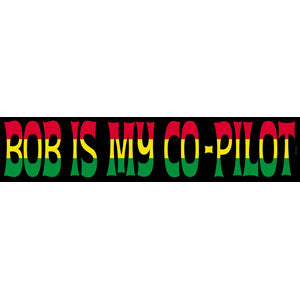 Bob Is My Co-Pilot 9.25"x2" Sticker - 6 pc prepack