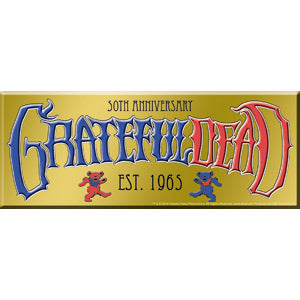 Grateful Dead 50th Anniversary Logo 7"x2.75" Sticker - 6 pc prepack